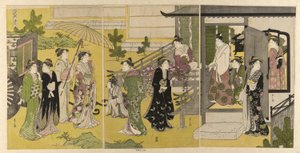 Fuji no uraba, de la série "Une parodie à la mode du Conte de Genji (Furyu yatsushi Genji)" - Chobunsai Eishi