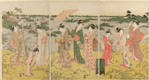 Parodie de chasse aux insectes courtoise - Chobunsai Eishi