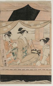 Fête sur le bateau de plaisance Kawaichimaru - Chobunsai Eishi