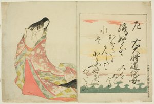 La Poétesse Michitsuna no Haha, de la série "Les Trente-six poétesses immortelles (Nishikizuri onna sanjurokkasen)"