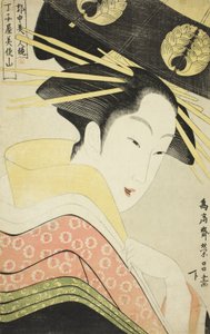 Misayama du Chojiya, de la série Beautés du Quartier Autorisé - Chokosai Eisho