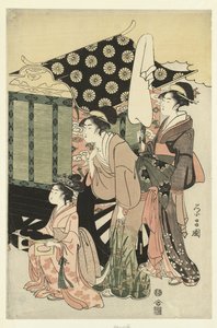 Prince Genji et Yugao - Chokosai Eisho