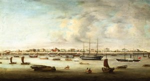 Bateaux de pêche chinois, Shanghai, vers 1857 - Chow Qua