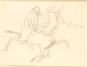 Bacchante assise sur le dos d