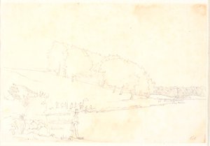 Paysage vallonné avec lac