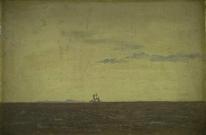 Paysage marin. Ciel au coucher du soleil - Christen Købke
