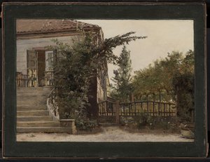 Les marches du jardin menant à l
