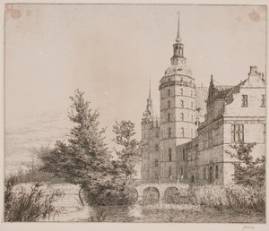 Château de Frederiksborg. Partie près du pont de la Monnaie