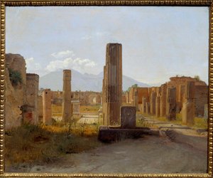 Le Forum de Pompéi. Peinture par Christian Kobke (1810-1848) - Christen Schjellerup Kobke