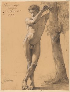 Nu masculin debout, vu de face (2e prix 1820) - Christiaan Julius Lodewijk Portman