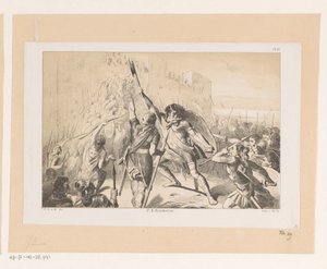 Claudius Civilis attaque le camp romain de Vetera - Christiaan Lodewijk van Kesteren