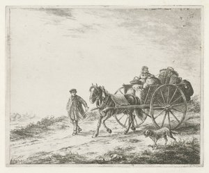 Chariot de paysan avec chargement - Christiaan Wilhelmus Moorrees