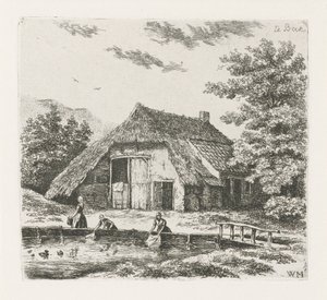 Trois femmes font la lessive à Beek - Christiaan Wilhelmus Moorrees