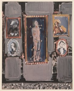 Saint Sébastien sur fond gris, c. 1935-1945