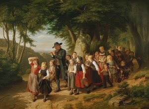 Retour de la fête scolaire. 1852
