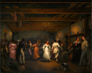 Bal de cuisine à White Sulphur Springs, Virginie, 1838 - Christian Friedrich Mayr