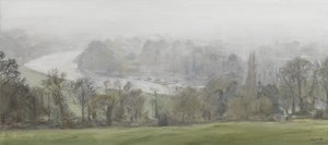 Dans une brume (argent) - Tamise depuis Richmond Hill, brumes, 2015 - Christian Furr