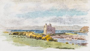 Chevaux blancs au château de Lochranza - Christian Furr