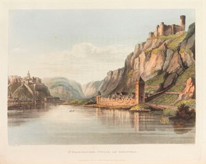 St. Goarshausen, St. Goar et Rheinfels. De: Un tour pittoresque le long du Rhin - Christian Georg Schütz the Younger
