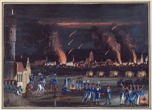 Première Coalition - 13 juin 1796 : bombardement de Francfort-sur-le-Main par les Français - Christian Georg the Elder Schuetz