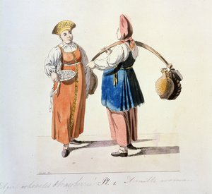 Série sur les marchands de Moscou : laitière - Christian Gottfried Geissler