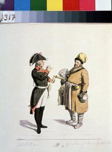 Vendeur de sbiten (De la série Les marchands de Moscou) - Christian Gottfried Geissler