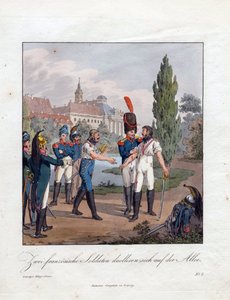 Le duel de deux soldats français
