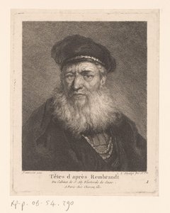 Vieil homme avec béret et barbe - Christian Gottfried Schultze