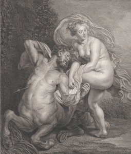 Déjanire recevant la tunique empoisonnée de Nessus, et le centaure blessé tombant - Christian Gottfried Schulze