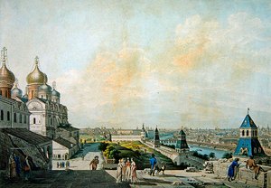 Moscou, vue de la ville, à gauche du Kremlin - Christian Gottlob Hammer