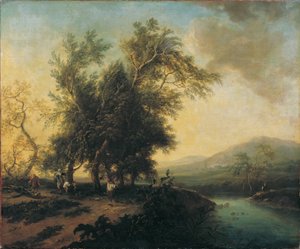 Paysage avec personnages