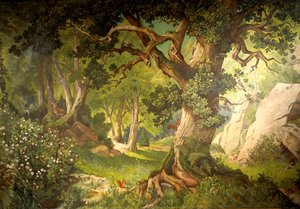 Le jardin du magicien Klingsor, du cycle Parzival, Grande Salle de Musique, c.1883-84 - Christian Jank