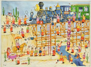 Attaque indienne sur un train - Christian Kaempf