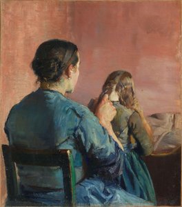Elle tresse ses cheveux, c.1888