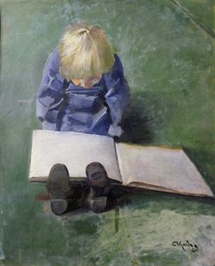 Le petit Ebbe lisant