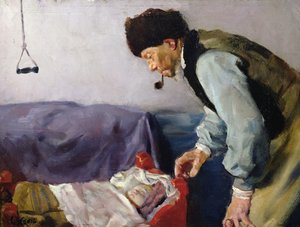 Niels Haihede et le petit Sophus - Christian Krohg