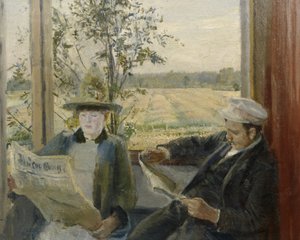 Oda Krohg lisant Verdens Gang - Christian Krohg