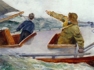 À la proue, vers 1890 - Christian Krohg