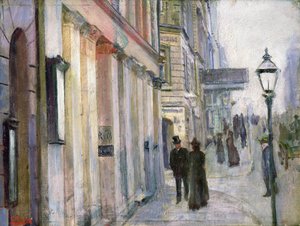 Le coin de Karl Johan et Dronningens (Reine) Rue - Christian Krohg