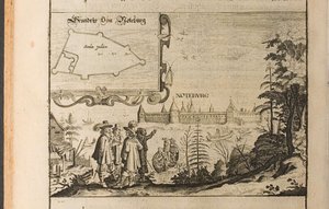 Illustration de Nöteborg du livre Voyages au Grand-Duc de Moscovie et au Roi de Perse par Adam Ol - Christian Lorenzen Rothgiesser