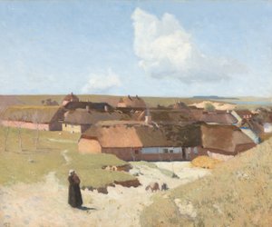 Paysage du Jutland. Journée claire de mai