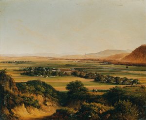 Vue lointaine de Vienne depuis Bisamberg