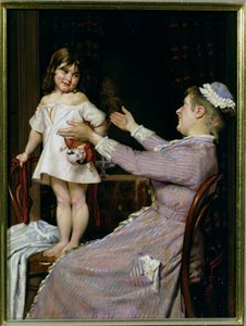 Petite fille avec une poupée et sa nourrice, 1896 - Christian Pram Henningsen