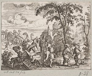 Illustration pour Adam Olearius, "Persianischer Rosenthal von einem Sinnreichen Poeten Schich Saadi [...]", Schleswig 1660