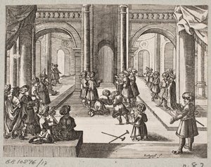 Illustration pour Adam Olearius, "Persianischer Rosenthal von einem Sinnreichen Poeten Schich Saadi [...]", Schleswig 1660 - Christian Rothgiesser