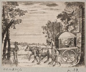 Chariot à bœufs avec un voyageur européen - Christian Rothgiesser