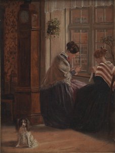 Deux dames assises à une fenêtre cousant - Christian Rudolph Vogelsang