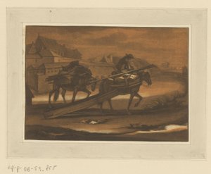 Cavalier avec deux chevaux chargés - Christian Rugendas