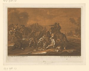 Champ de bataille après une bataille (Ruiters, paarden en veldslagen) - Christian Rugendas