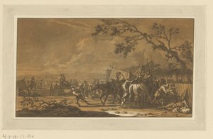 Soldats dans le campement (Cavaliers, chevaux et batailles) - Christian Rugendas